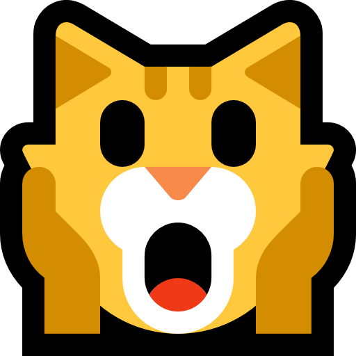 Weary Cat as drawn by Microsoft in Windows 10 Fall Creators Update