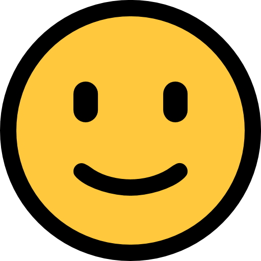 Slightly Smiling Face as drawn by Microsoft in Windows 10 Fall Creators Update