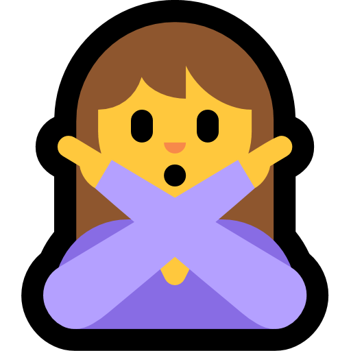 Person Gesturing NO as drawn by Microsoft in Windows 10 Fall Creators Update