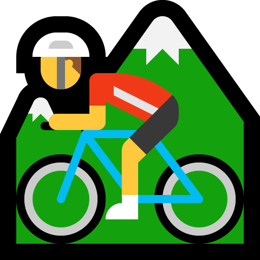 Person Mountain Biking as drawn by Microsoft in Windows 10 Fall Creators Update