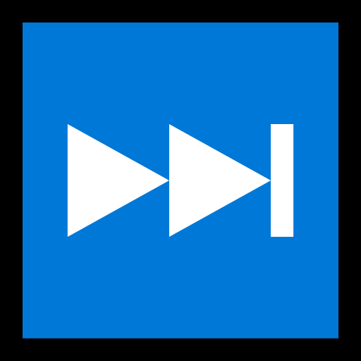 Next Track Button as drawn by Microsoft in Windows 10 Fall Creators Update