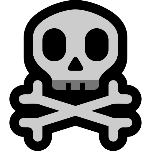 Skull and Crossbones as drawn by Microsoft in Windows 10 Fall Creators Update