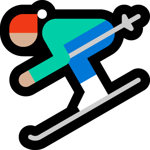 Skier, Type-3 as drawn by Microsoft in Windows 10 Fall Creators Update