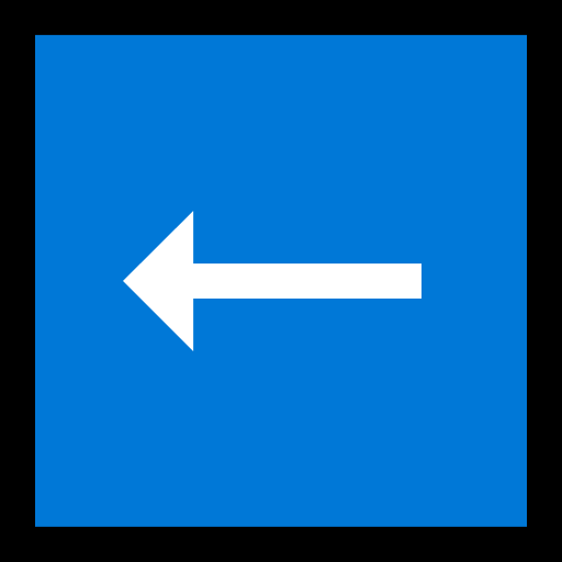 Left Arrow as drawn by Microsoft in Windows 10 Fall Creators Update
