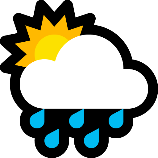 Sun Behind Rain Cloud as drawn by Microsoft in Windows 10 May 2019 Update