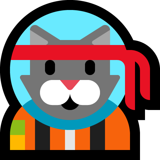 Astro Cat as drawn by Microsoft in Windows 10 May 2019 Update
