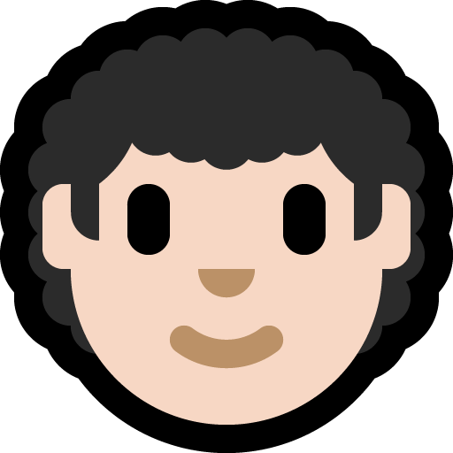 man: light skin tone, curly hair — Microsoft
