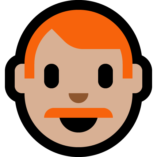 man: medium-light skin tone, red hair — Microsoft