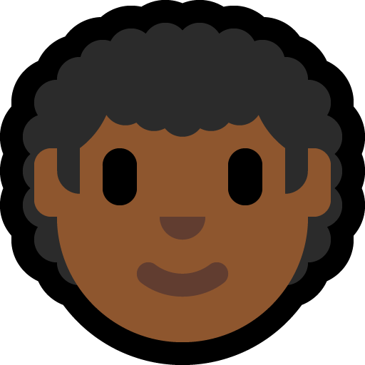 man: medium-dark skin tone, curly hair — Microsoft