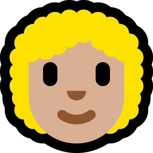 woman: medium-light skin tone, curly hair — Microsoft