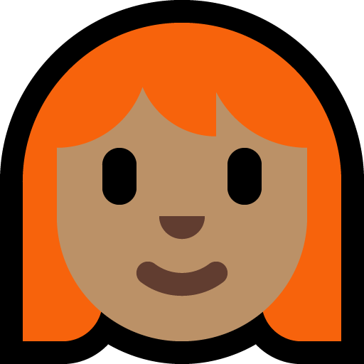 woman: medium skin tone, red hair — Microsoft