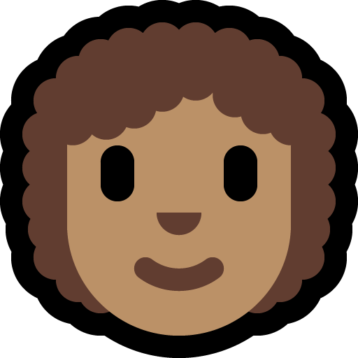 woman: medium skin tone, curly hair — Microsoft
