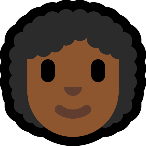 woman: medium-dark skin tone, curly hair — Microsoft