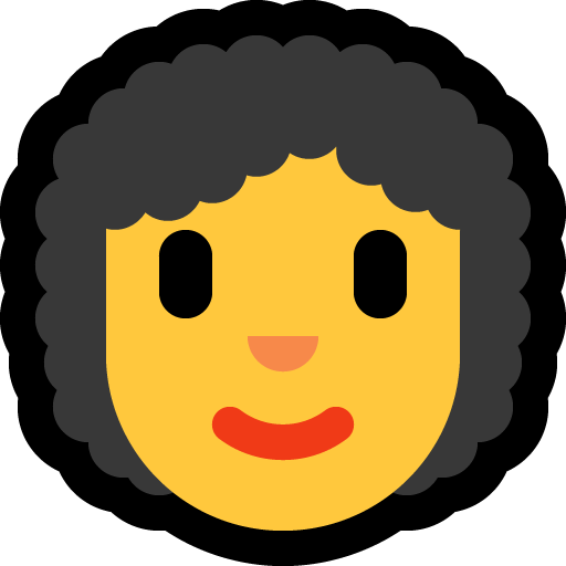 woman: curly hair — Microsoft