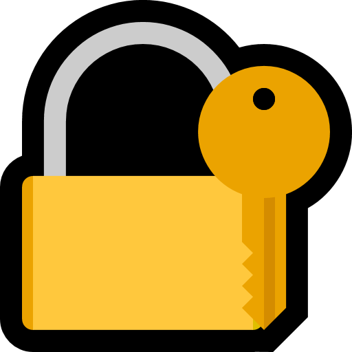 Locked with Key as drawn by Microsoft in Windows 10 May 2019 Update