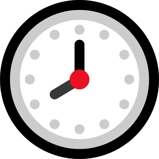 8:00 Uhr as drawn by Microsoft in Windows 10 May 2019 Update