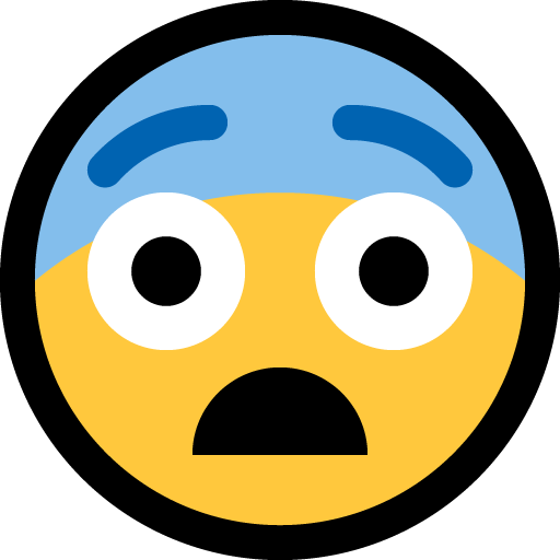 Fearful Face as drawn by Microsoft in Windows 10 May 2019 Update
