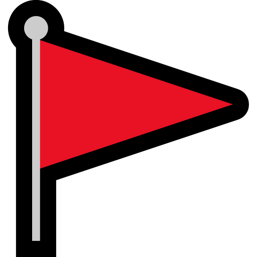 Triangular Flag as drawn by Microsoft in Windows 10 May 2019 Update