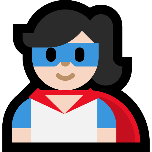 superhero: light skin tone — Microsoft