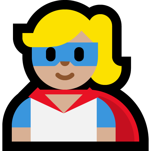 superhero: medium-light skin tone — Microsoft