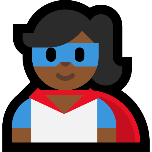 superhero: medium-dark skin tone — Microsoft