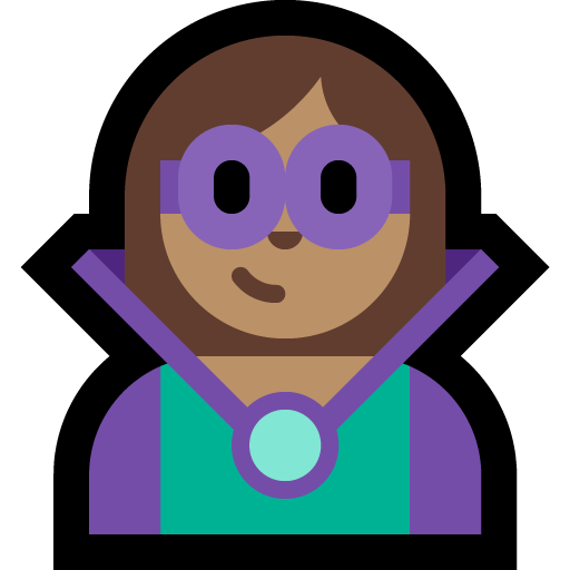 woman supervillain: medium skin tone — Microsoft