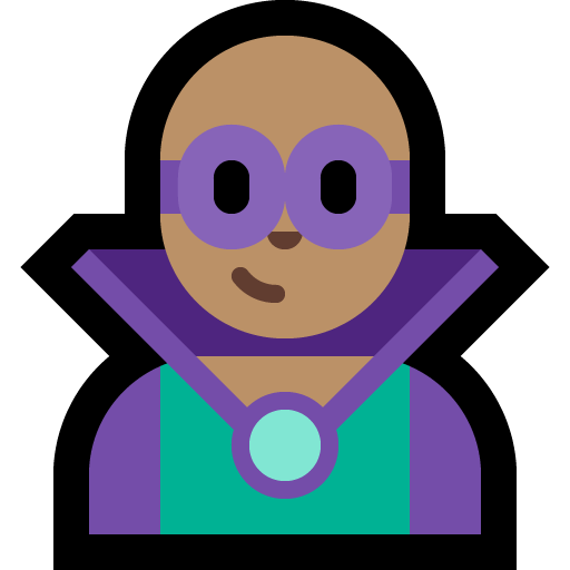man supervillain: medium skin tone — Microsoft