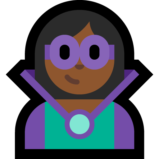woman supervillain: medium-dark skin tone — Microsoft