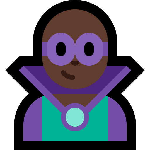 man supervillain: dark skin tone — Microsoft
