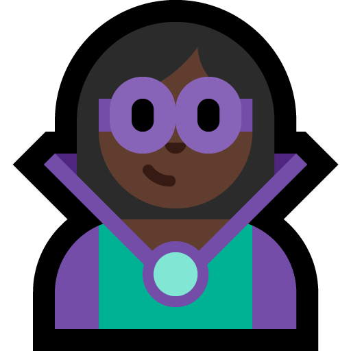 supervillain: dark skin tone — Microsoft