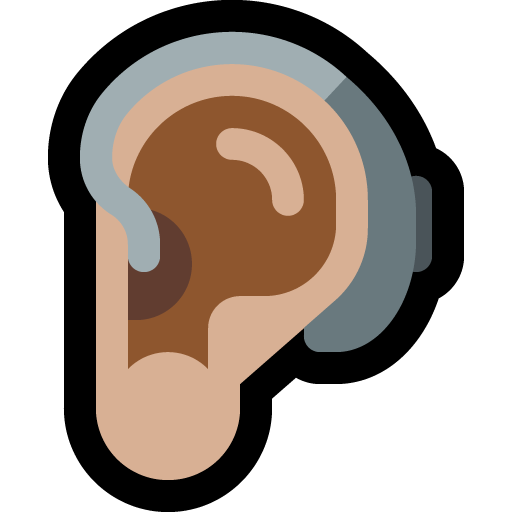 ear with hearing aid: medium-light skin tone — Microsoft