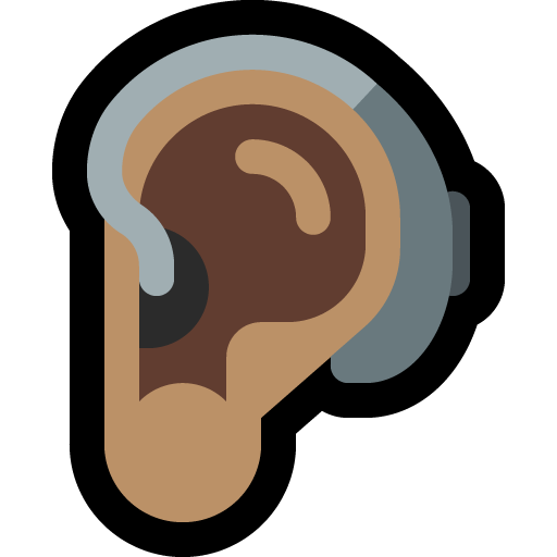 ear with hearing aid: medium skin tone — Microsoft