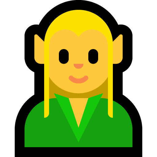 Elf as drawn by Microsoft in Windows 10 May 2019 Update