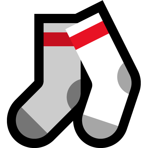 Socks as drawn by Microsoft in Windows 10 May 2019 Update