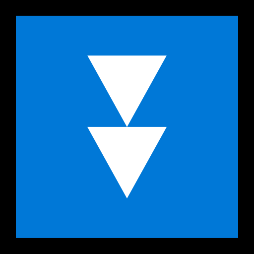Fast Down Button as drawn by Microsoft in Windows 10 May 2019 Update