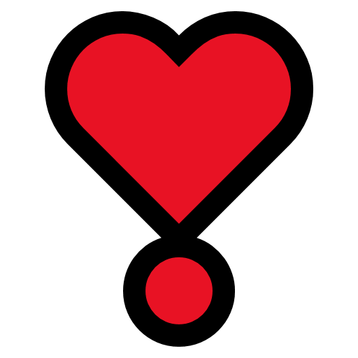Heart Exclamation as drawn by Microsoft in Windows 10 May 2019 Update