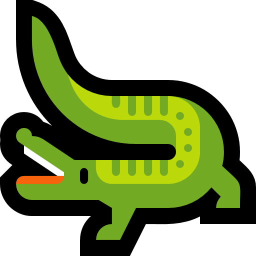 Crocodile as drawn by Microsoft in Windows 10 October 2018 Update