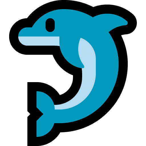 Dolphin as drawn by Microsoft in Windows 10 October 2018 Update