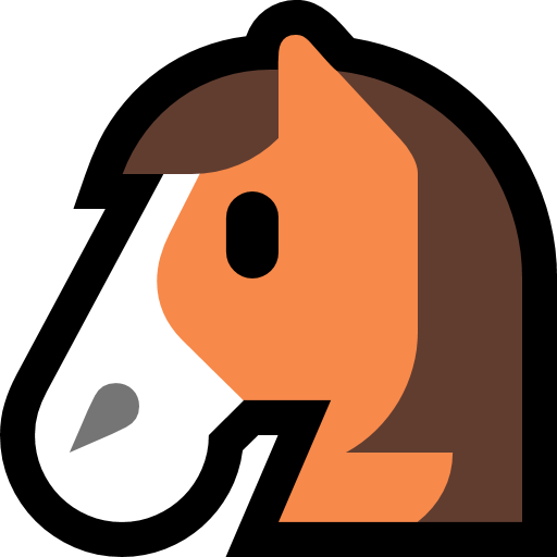 Horse Face as drawn by Microsoft in Windows 10 October 2018 Update
