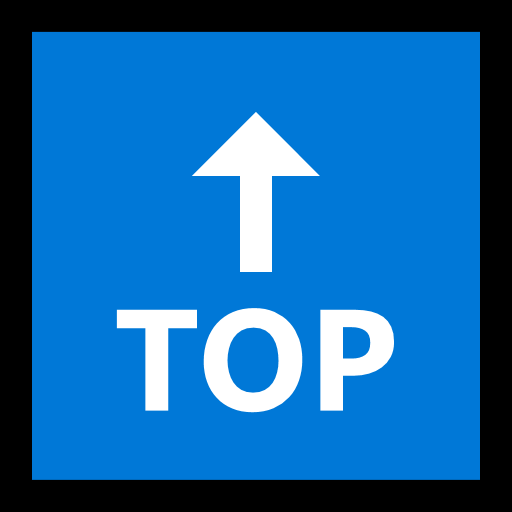 TOP Arrow as drawn by Microsoft in Windows 10 October 2018 Update
