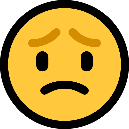 Worried Face as drawn by Microsoft in Windows 10 October 2018 Update