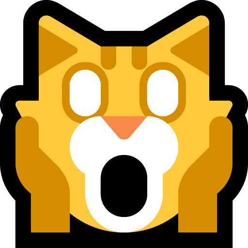 Weary Cat as drawn by Microsoft in Windows 10 October 2018 Update
