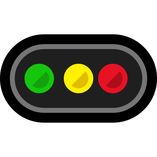 Horizontal Traffic Light as drawn by Microsoft in Windows 10 October 2018 Update