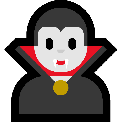 Vampire as drawn by Microsoft in Windows 10 October 2018 Update