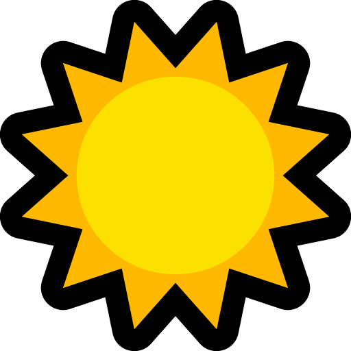 Sun as drawn by Microsoft in Windows 10 October 2018 Update