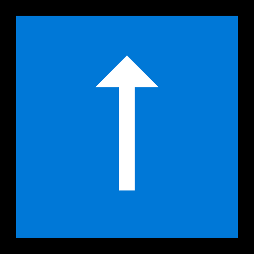 Up Arrow as drawn by Microsoft in Windows 10 October 2018 Update