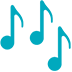 Musical Notes as drawn by Microsoft in Windows 10