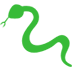 Snake as drawn by Microsoft in Windows 10