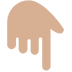 Backhand Index Pointing Down: Medium-Light Skin Tone, the design in this release