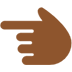 Backhand Index Pointing Left: Medium-Dark Skin Tone, the design in this release